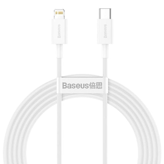 Cable de datos y carga USB-C - Lightning Baseus Superior Series, 20W, 2m, Blanco CATLYS-C02