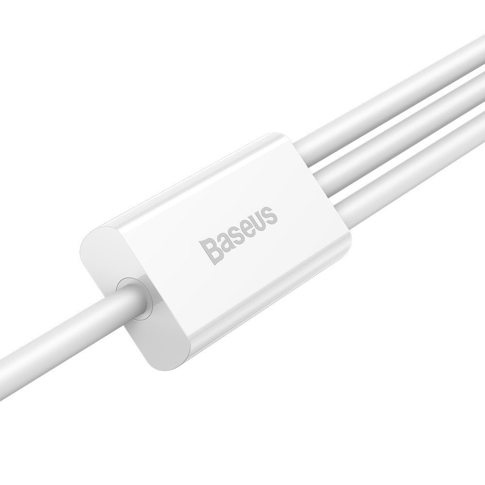 Cable de Carga USB-A - Lightning / microUSB / USB-C Baseus Superior 3in1 Series, 20W, 1.2m, Blanco CAMLTYS-02