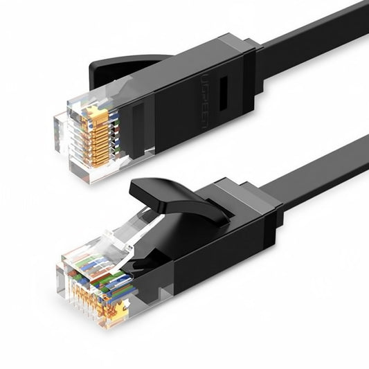 Cable de Red UGREEN NW102 Plano, UTP, Cat6, 1m, Negro