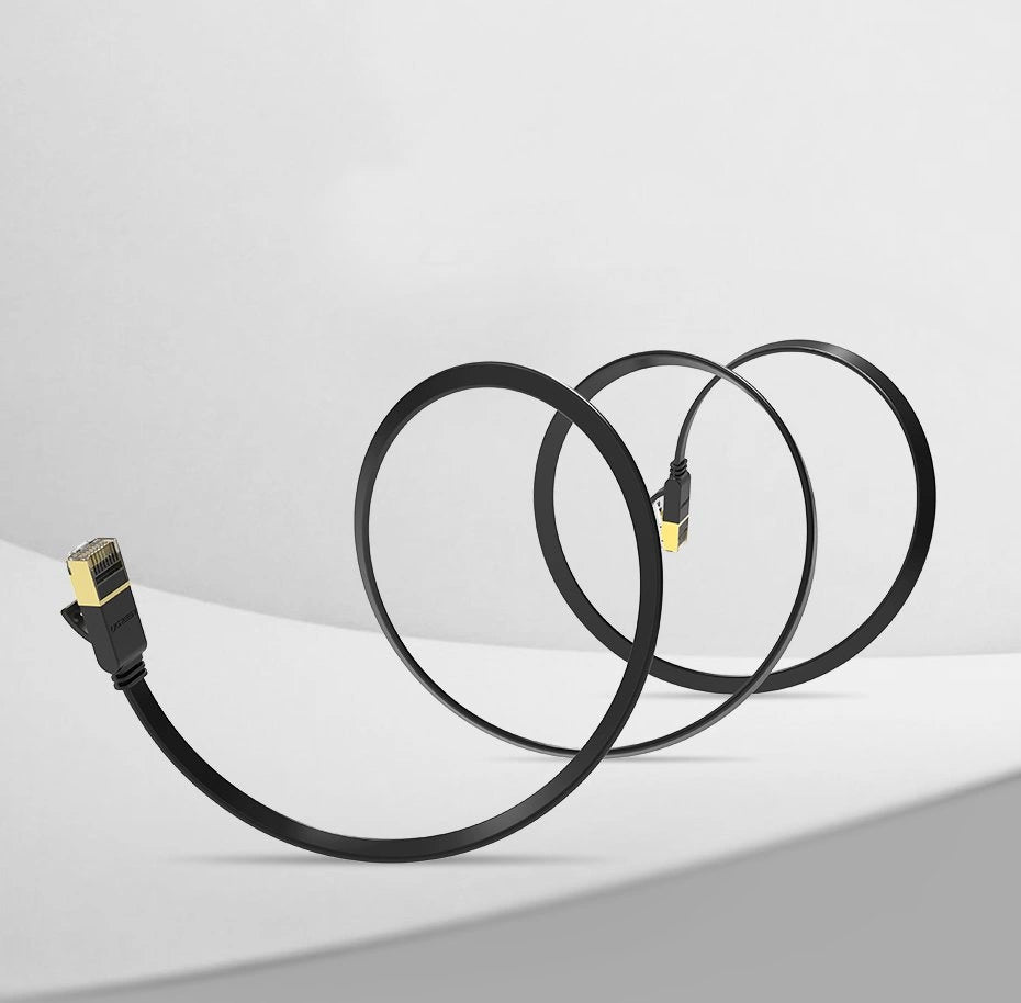 Cable de Red UGREEN NW106 Plano, UTP, Cat7, 3m, Negro