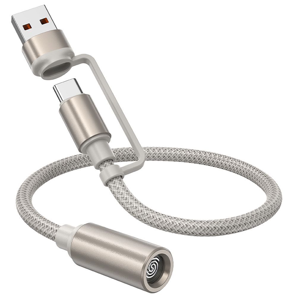 Encendedor Eléctrico HOCO UA38B, USB-C / USB-A, 0.3m, Dorado