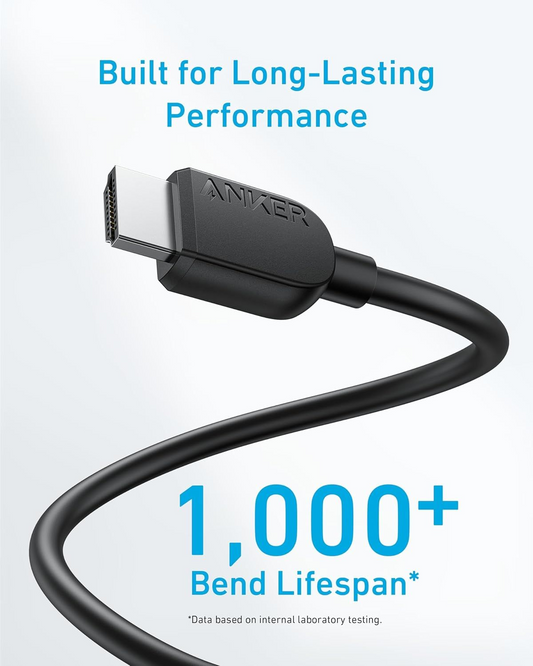 Cable de Video Anker, HDMI - HDMI, 8K, 1.8m, Negro A8742011