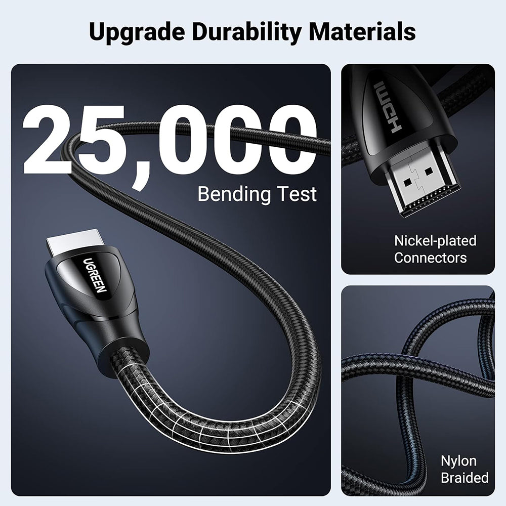 Cable de Video Ugreen HD140 (80405), HDMI - HDMI, 5m, Negro