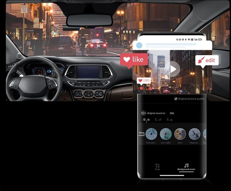 Cámara de Auto DDPAI Mini Pro DM2503A-02, 2K, Wi-Fi
