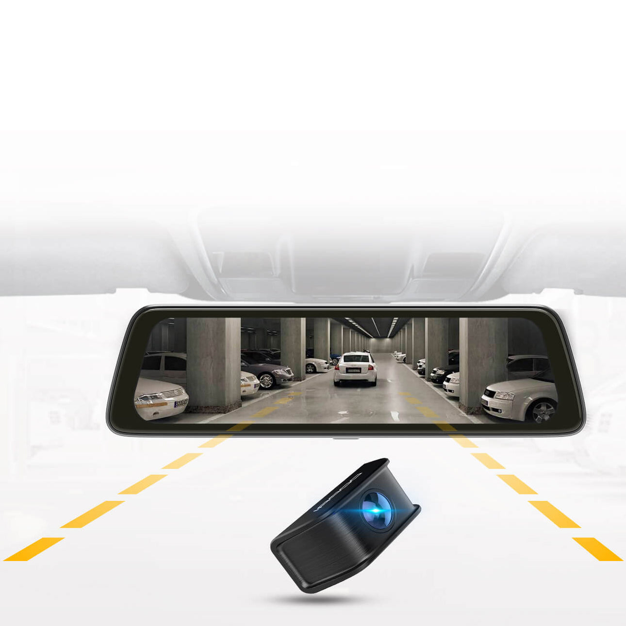 Cámara Auto Delantera Trasera DDPAI mola E3, 2K, Wi-Fi