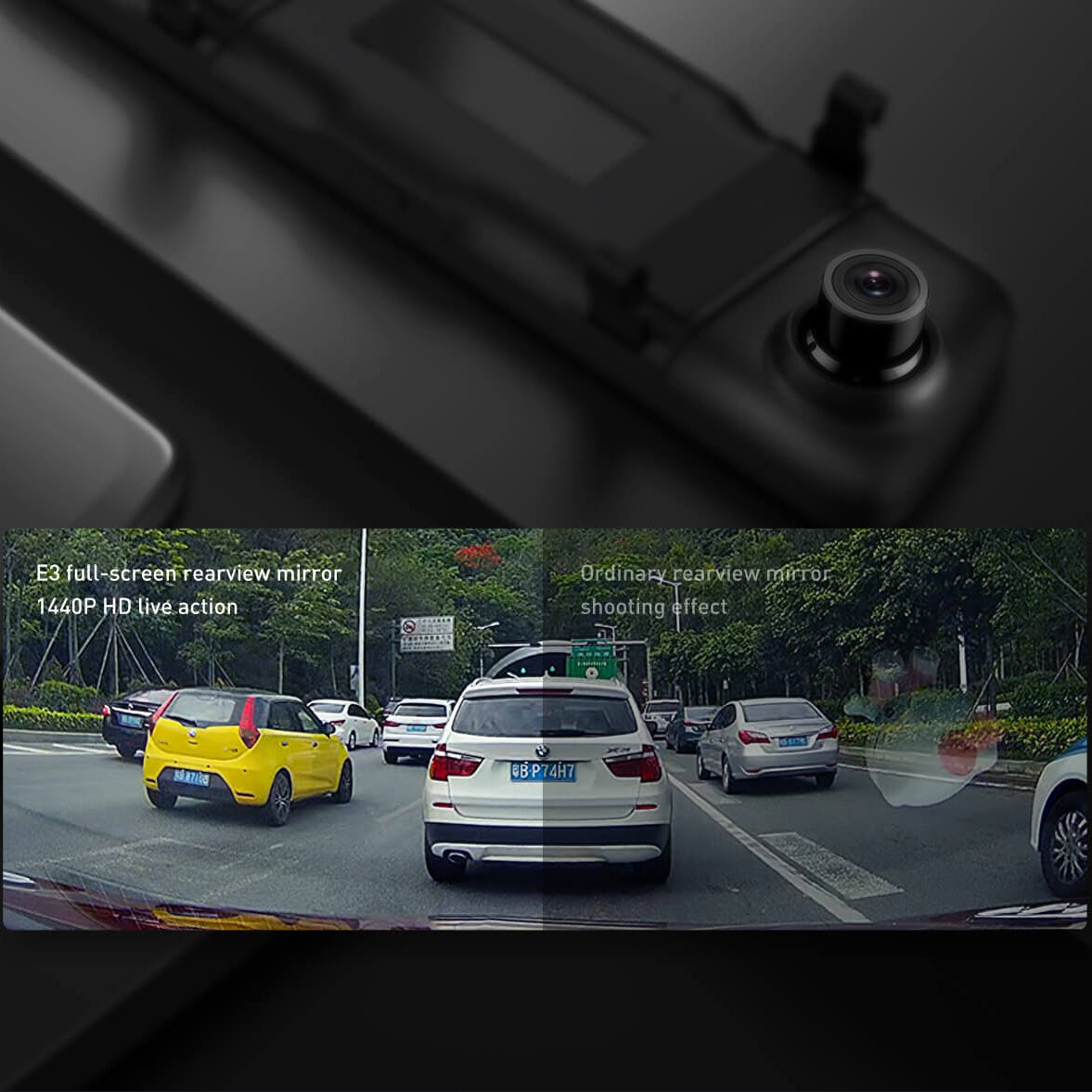 Cámara Auto Delantera Trasera DDPAI mola E3, 2K, Wi-Fi