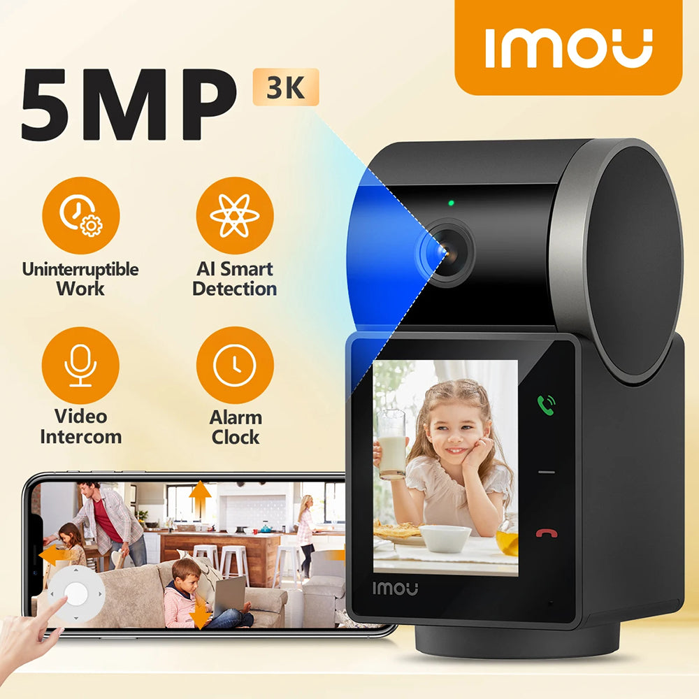 Cámara de Vigilancia Imou Rex VT Pro, Wi-Fi, 3K, Interior IPC-S2VBP-5M0WR