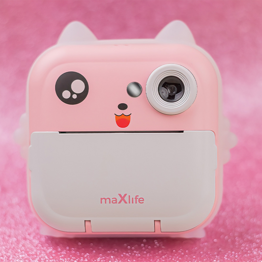 Cámara Digital con función de impresión MaXlife MXPC-100 Kids, Rosa