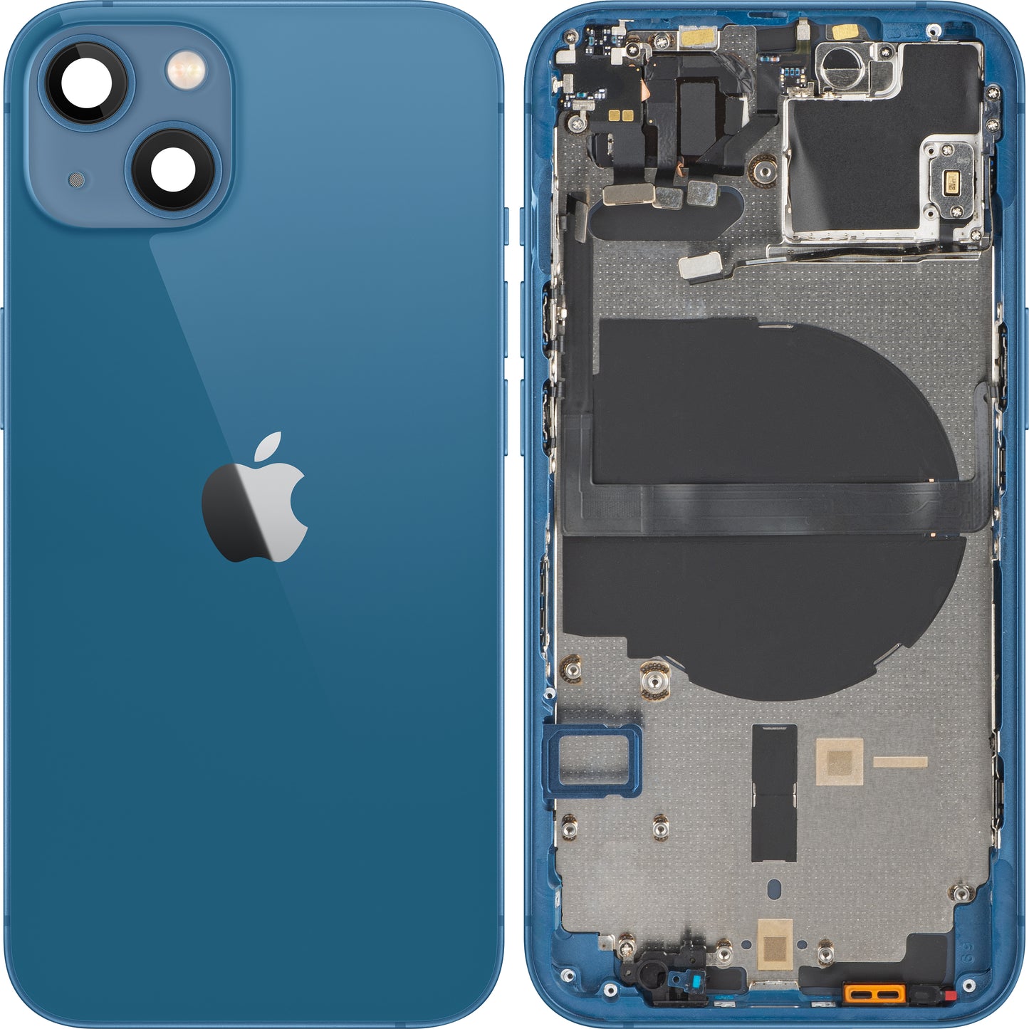 Cubierta de batería Apple iPhone 13, con funda intermedia, azul, Swap