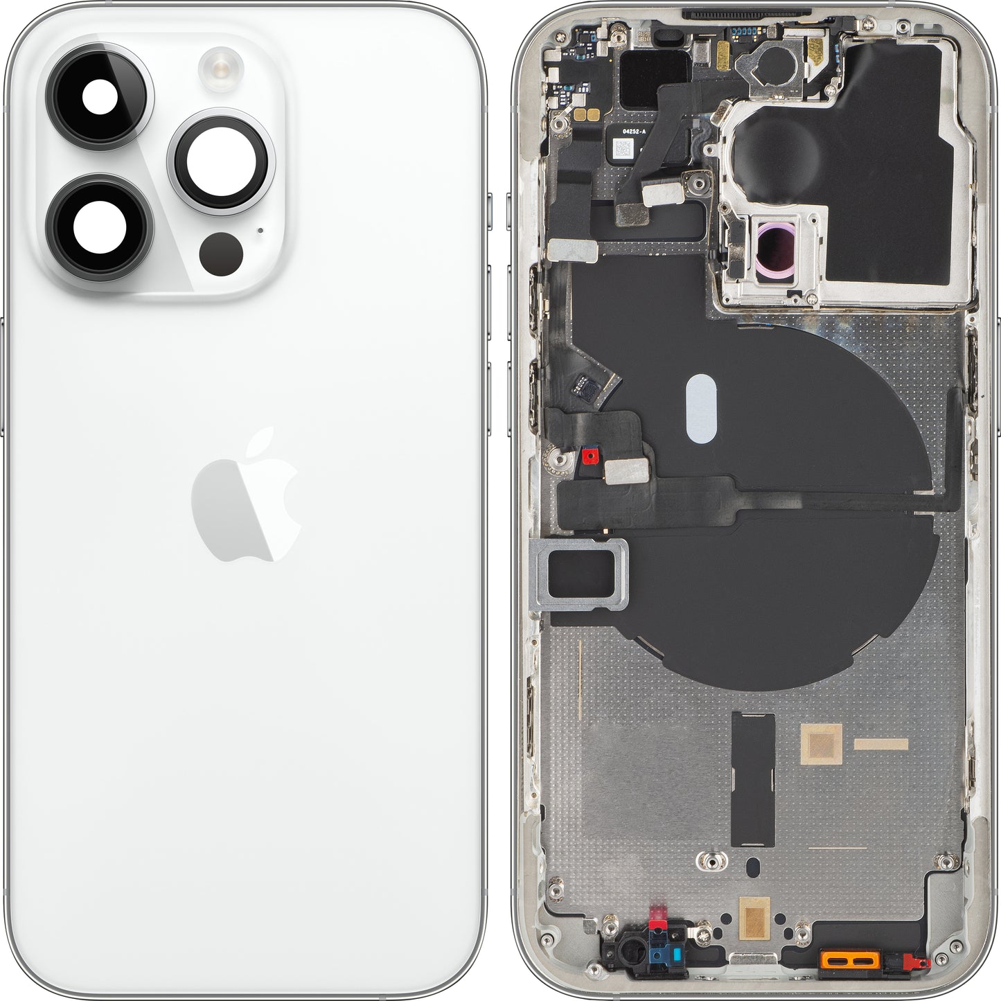 Tapa de la batería del Apple iPhone 14 Pro, con funda intermedia, plata, Swap