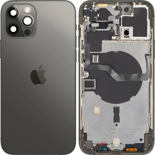 Apple iPhone 12 Pro Max Cubierta de la batería, con media funda, Negro (Grafito), Swap