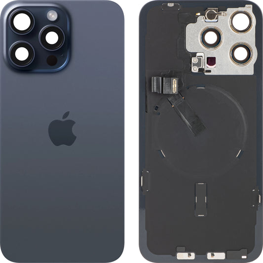 Cubierta de batería Apple iPhone 15 Pro Max, Azul (Titanio Azul), Swap