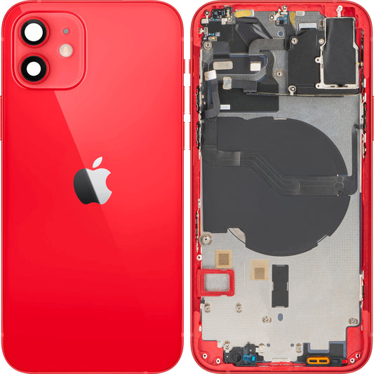 Tapa de Batería Apple iPhone 12, Con Carcasa Central, Rojo, Swap