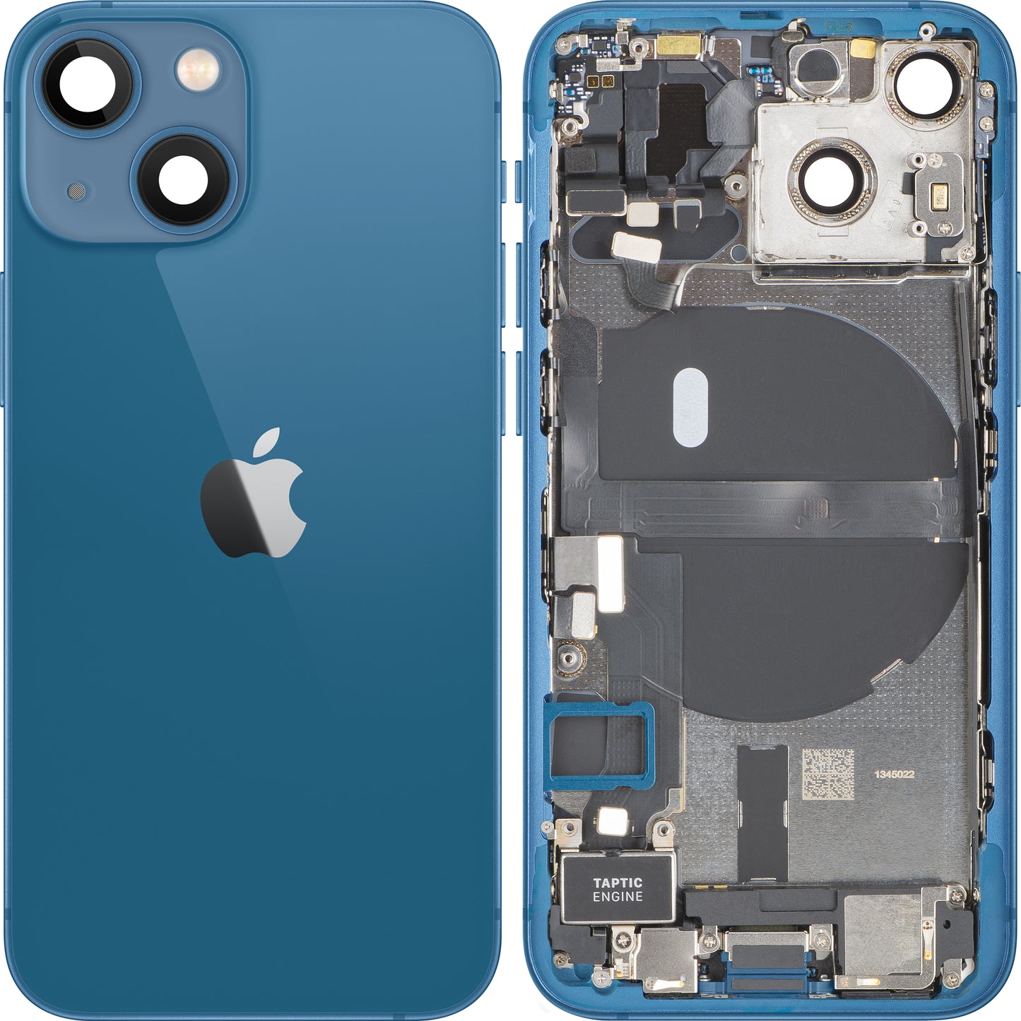 Tapa de Batería Apple iPhone 13 mini, Con Carcasa Central, Piezas Completas, Azul, Swap