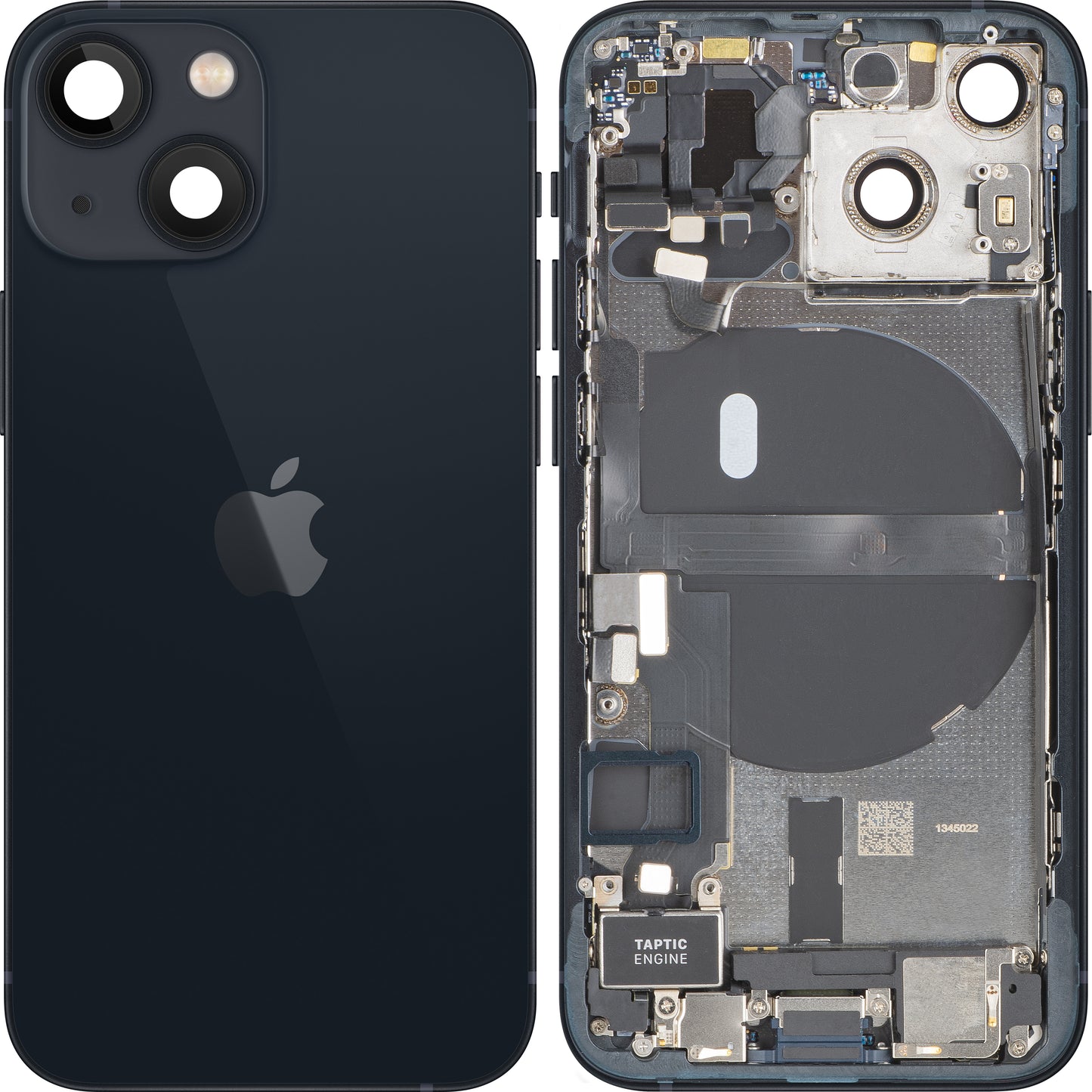 Tapa de Batería Apple iPhone 13 mini, Con Carcasa Central, Piezas Completas, Negro (Midnight), Swap