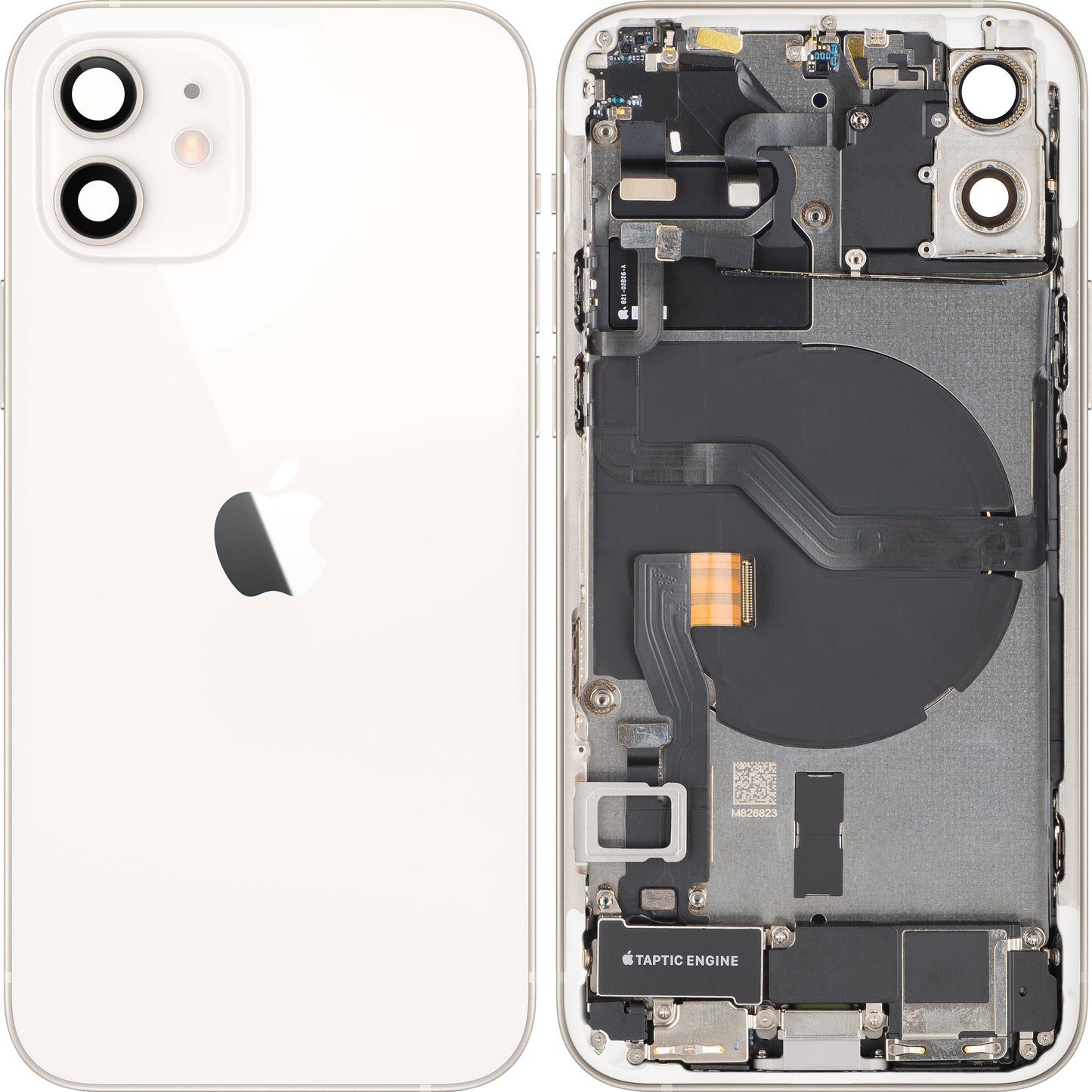 Tapa de Batería Apple iPhone 12, Con Carcasa Central, Piezas Completas, Blanco, Swap