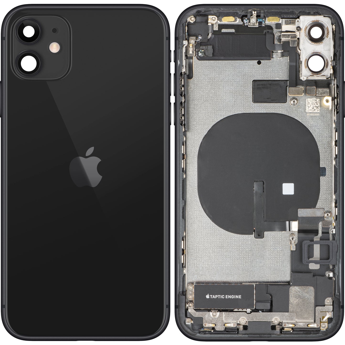 Tapa de Batería Apple iPhone 11, Con Carcasa Central, Piezas Completas, Negro, Swap