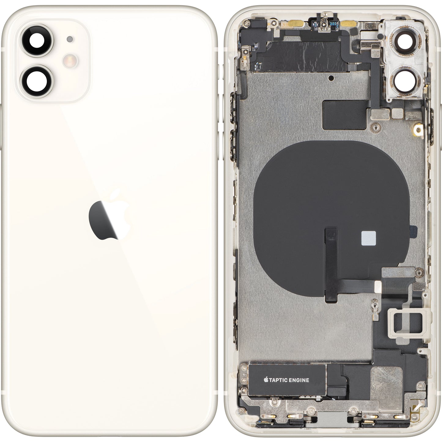 Tapa de Batería Apple iPhone 11, Con Carcasa Central, Piezas Completas, Blanco, Swap