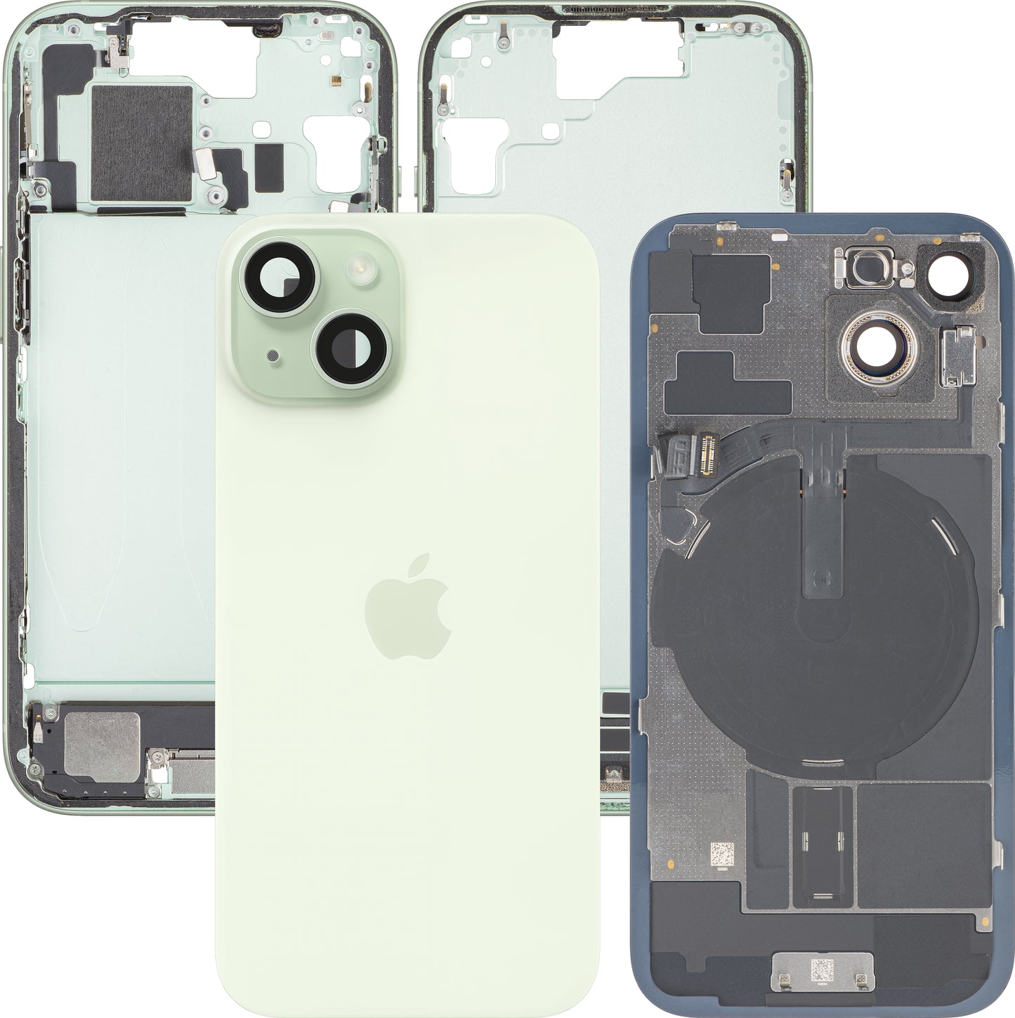 Tapa de Batería Apple iPhone 15, Con Carcasa Media, Piezas Completas, Verde, Swap