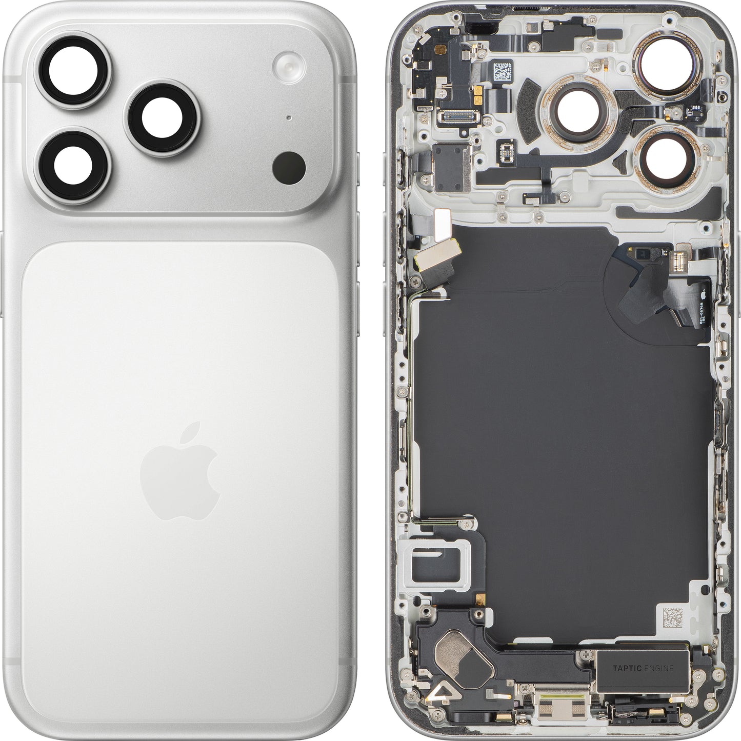 Tapa de Batería Apple iPhone 17 Pro, Con Carcasa Central, Piezas Completas, Plateado, Swap