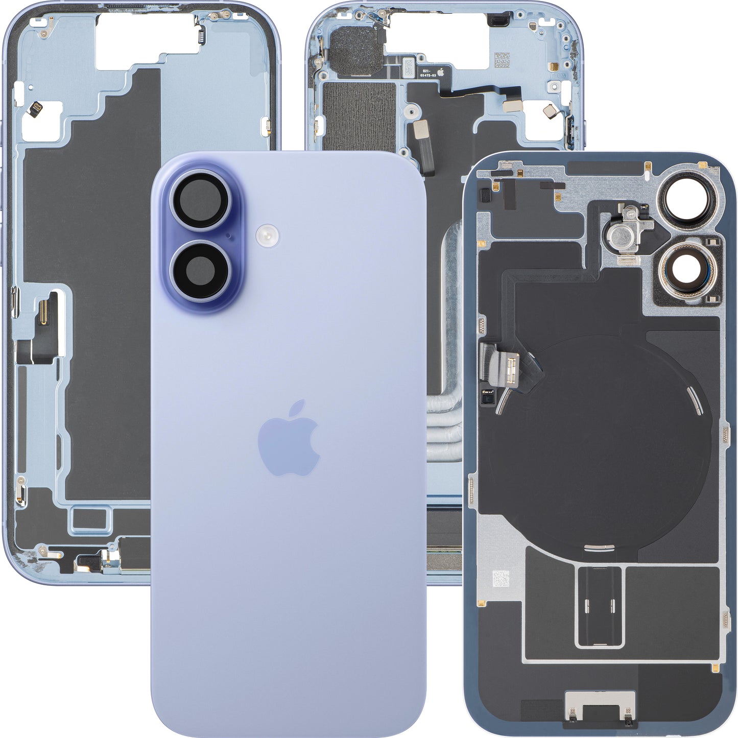 Tapa de Batería Apple iPhone 17, Con Carcasa Media, Piezas Completas, Azul (Mist Blue), Intercambio