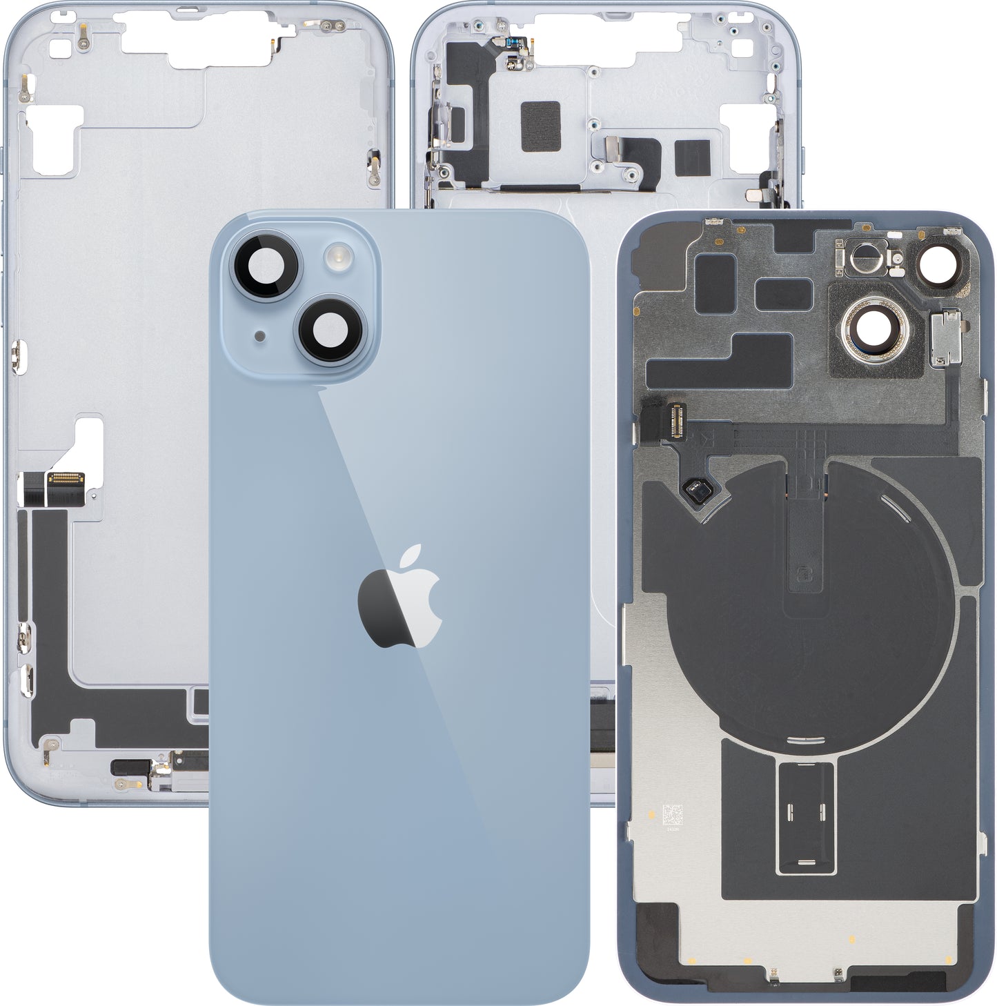 Tapa de Batería Apple iPhone 14 Plus, Con Carcasa Central, Piezas Completas, Azul, Swap
