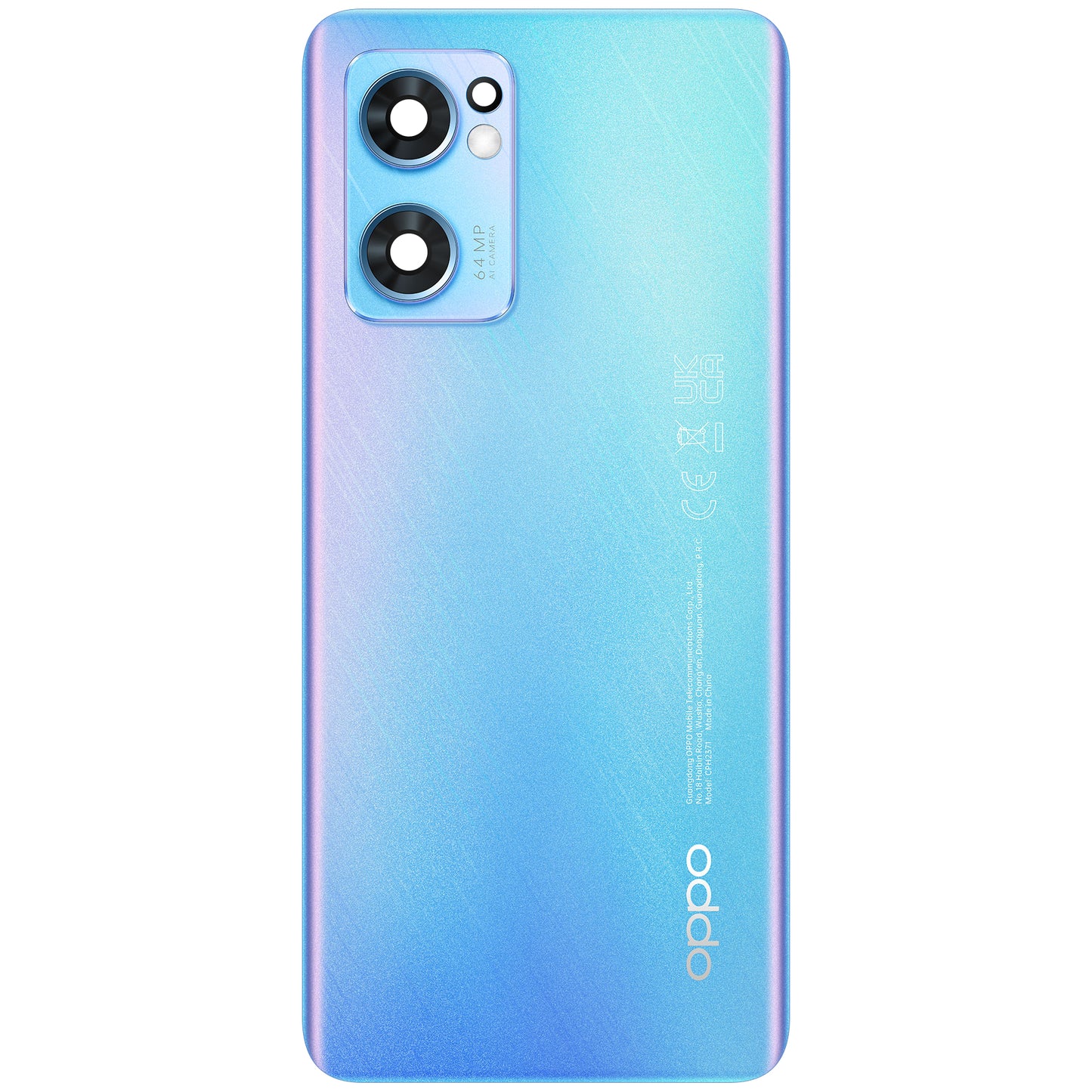 Tapa de batería Oppo Find X5 Lite / Reno7 5G, Azul (Startrails Blue), Swap