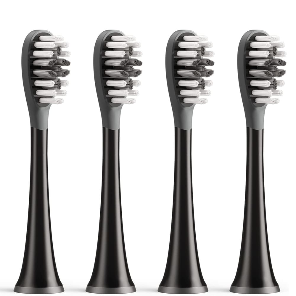 Cabezal de repuesto Gum Care para Cepillo Eléctrico Bitvae S2 / S3, Set de 4 piezas, Negro