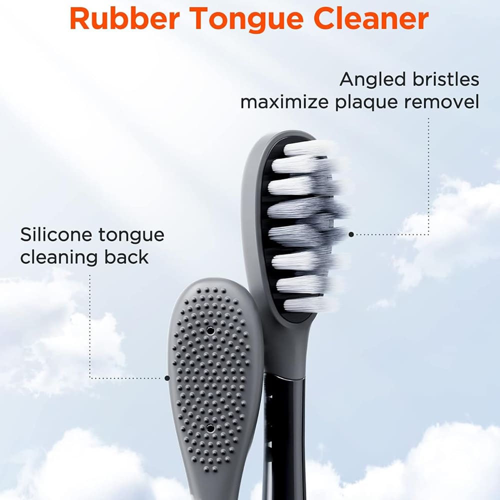 Cabezal de repuesto Gum Care para Cepillo Eléctrico Bitvae S2 / S3, Set de 4 piezas, Negro