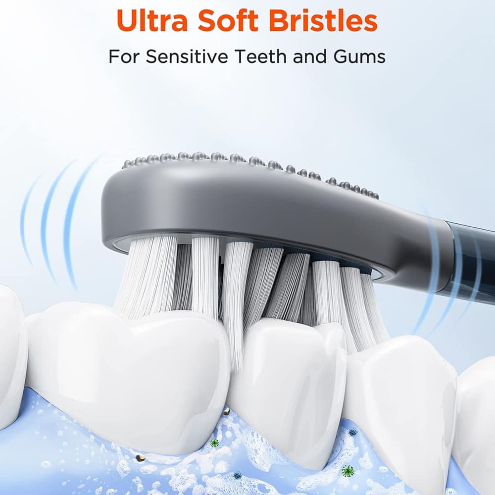 Cabezal de repuesto Gum Care para Cepillo Eléctrico Bitvae S2 / S3, Set de 4 piezas, Negro