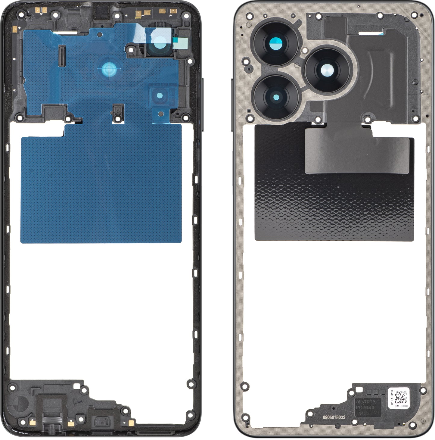 Carcasa Central Honor X5c Plus, Negro (Midnight Black), Paquete de Servicio 9707ACHX