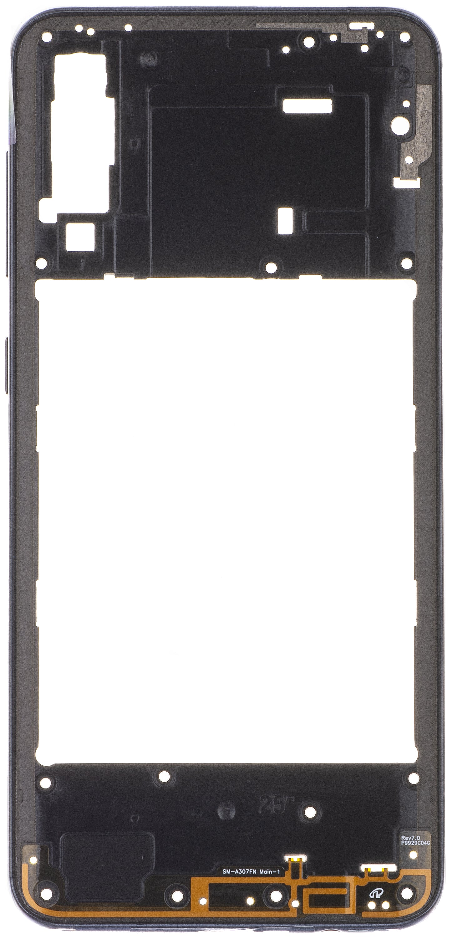 Carcasa Media Samsung Galaxy A30s A307, Negra