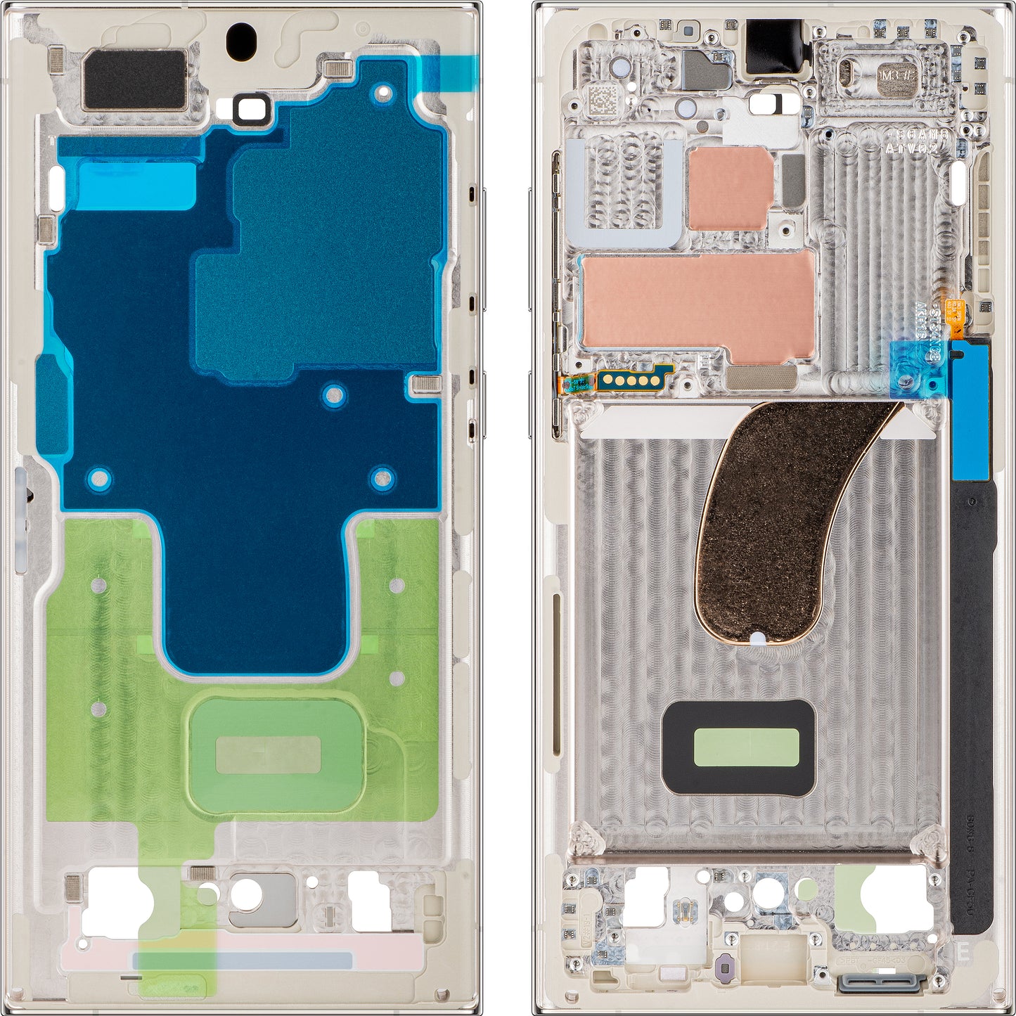 Funda Mijloc Samsung Galaxy S23 Ultra S918, Crem, Service Pack GH96-15833B
