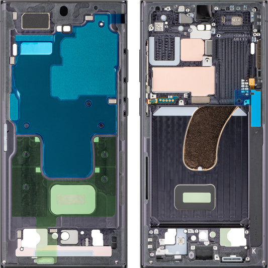 Funda Mijloc Samsung Galaxy S23 Ultra S918, Negro (Phantom Black), Service Pack GH96-15833A