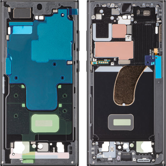 Funda Mijloc Samsung Galaxy S23 Ultra S918, Negro (Grafito), Service Pack GH96-15833E
