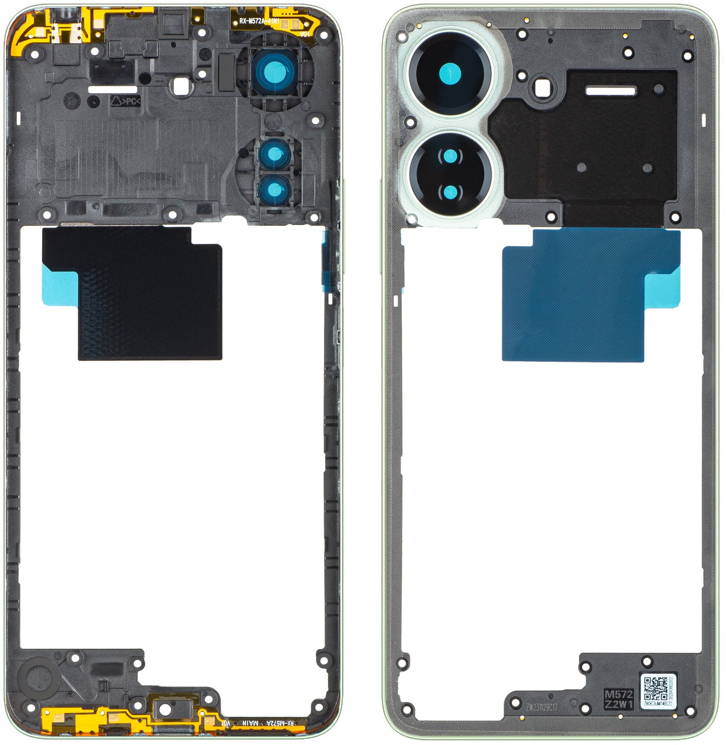 Carcasa Media Xiaomi Redmi 13C, Verde (Clover Green), Service Pack 560004C3UA00