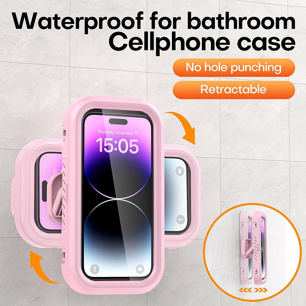 Carcasa de Pared con Membrana Táctil Techsuit LC-999 para Teléfono, Impermeable, Rosa