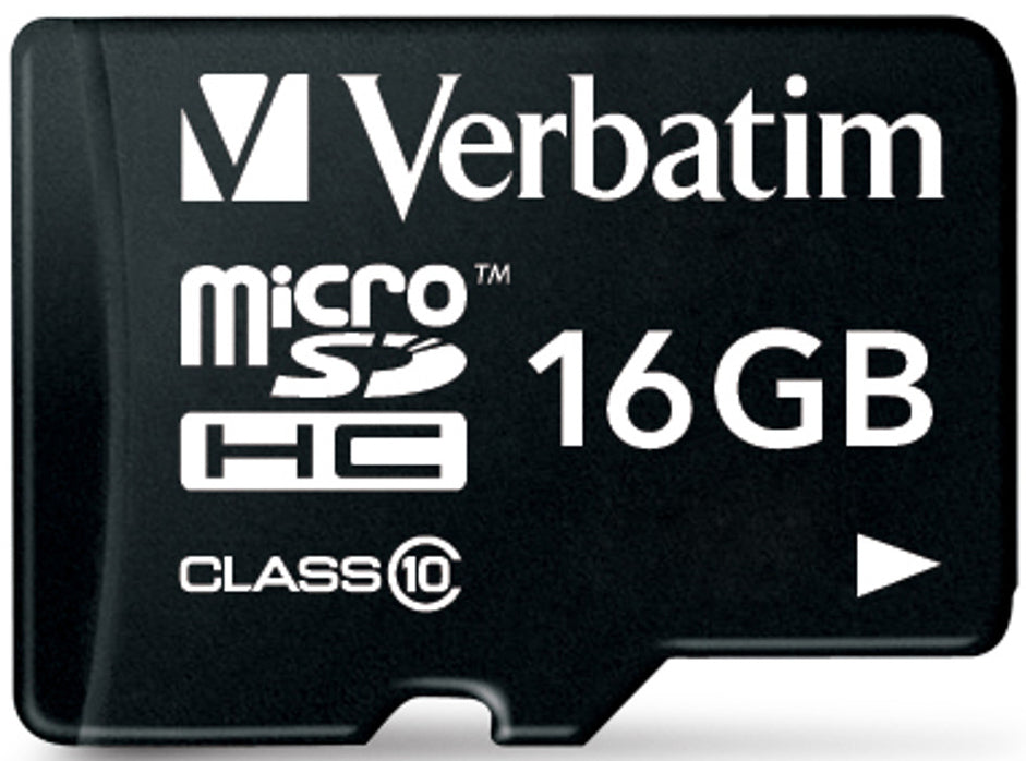 Tarjeta de Memoria microSDHC Verbatim, 16Gb, Clase 10 / UHS-1 U1, Con Adaptador 44082