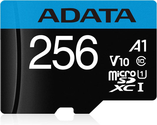 Tarjeta de Memoria microSDXC Adata Premier, 256Gb, Clase 10 / UHS-1 U1, Con Adaptador AUSDX256GUICL10A1-RA1