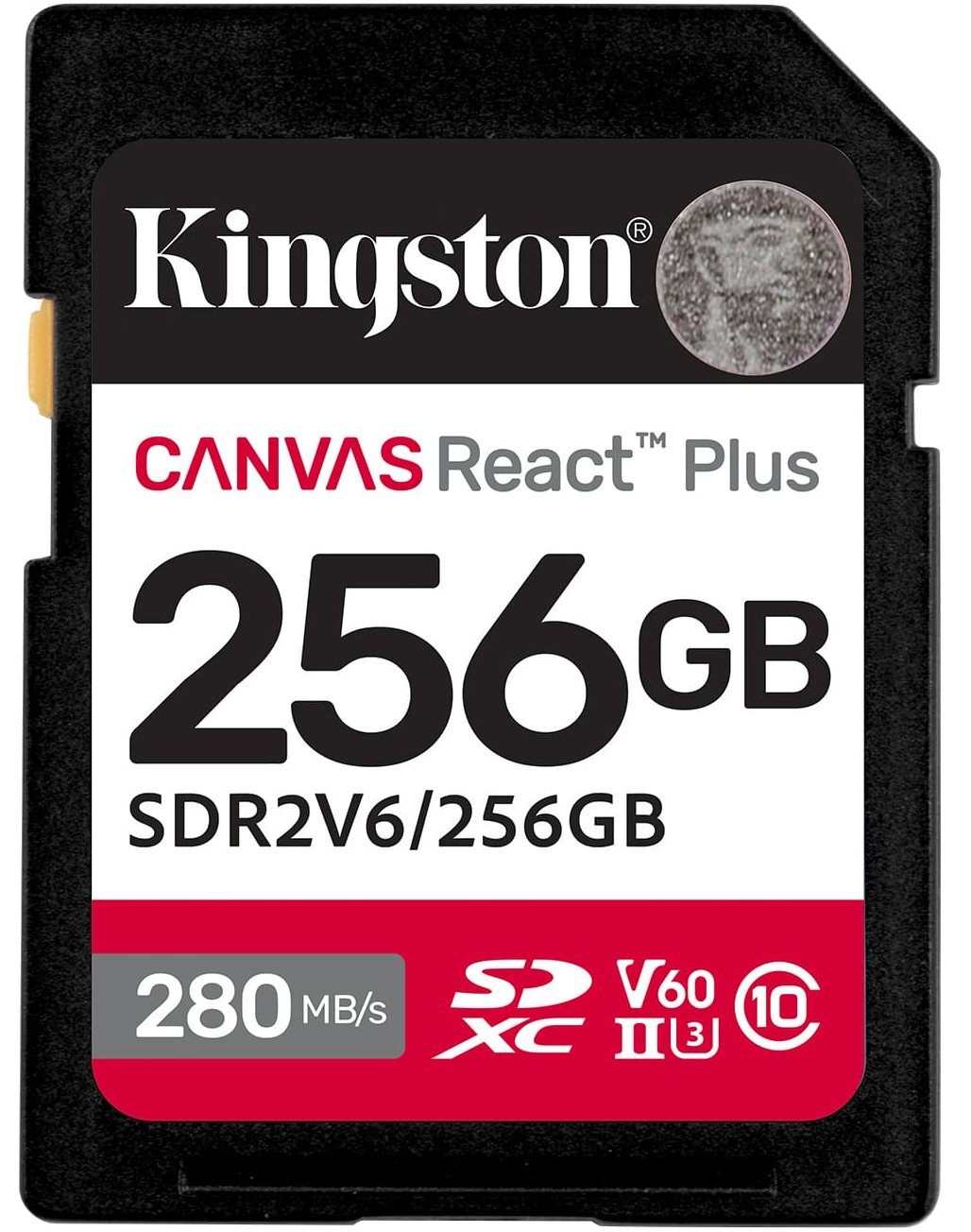 Tarjeta de Memoria SDXC Kingston Canvas React Plus, 256Gb, Clase 10 / UHS-2 U3 SDR2V6/256GB