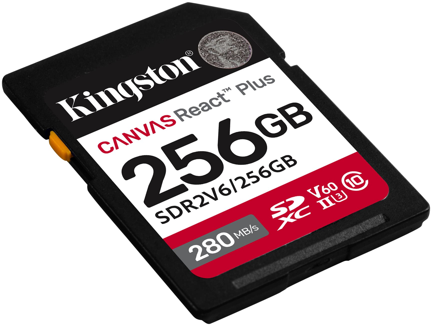 Tarjeta de Memoria SDXC Kingston Canvas React Plus, 256Gb, Clase 10 / UHS-2 U3 SDR2V6/256GB