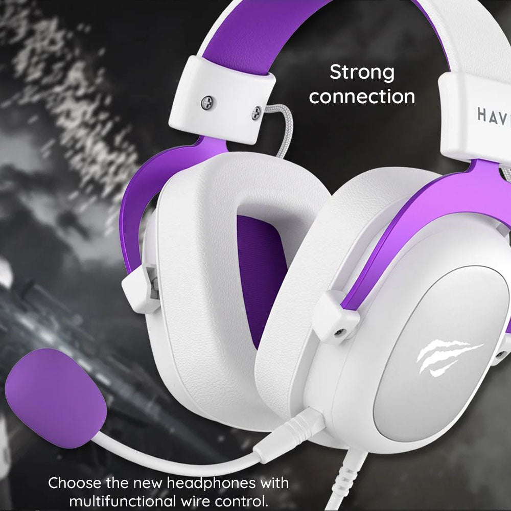 Auriculares Gaming 3.5mm HAVIT H2002D, 2m, Rojos