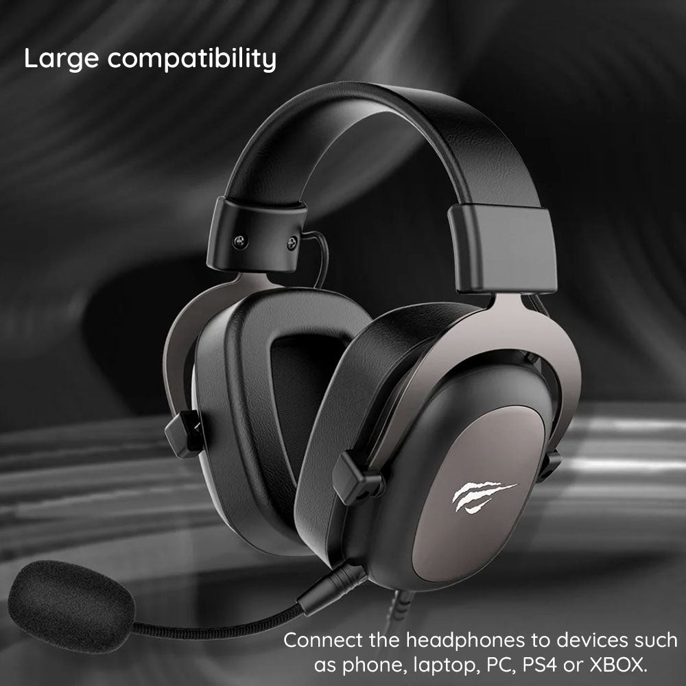 Auriculares Gaming 3.5mm HAVIT H2002D, 2m, Rojos