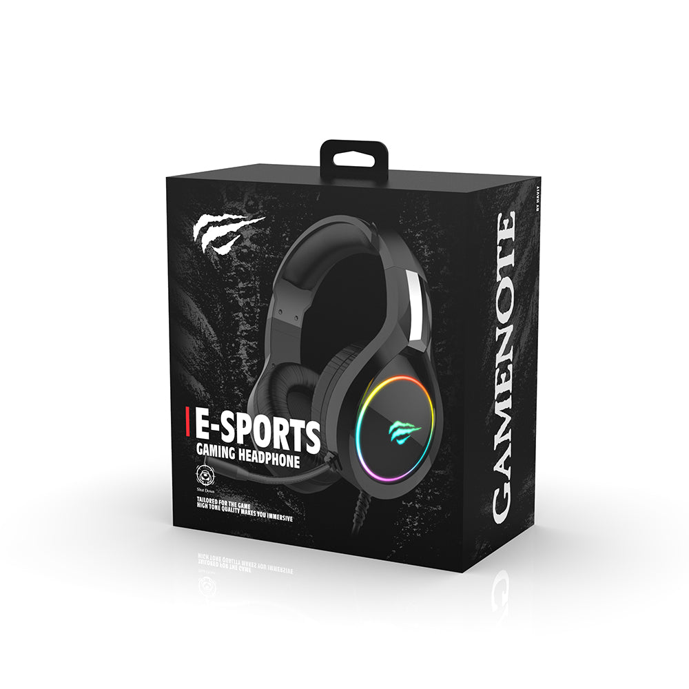 Auriculares Gaming 3.5mm HAVIT H2002D, 2m, Rojos