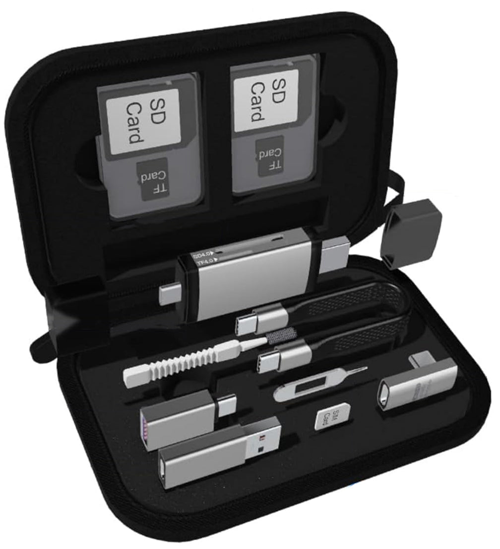 Lector de Tarjetas USB / USB-C OEM OmniLink Pro-002 Travel, 7en1, Gris