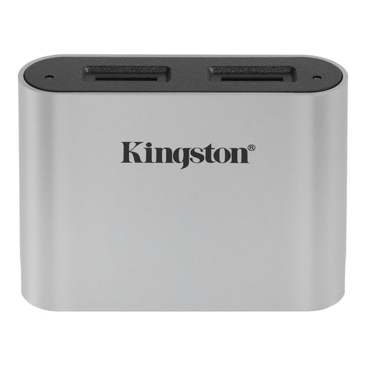 Lector de tarjetas Kingston Workflow USB 3.2, Doble microSD, Gris WFS-SDC