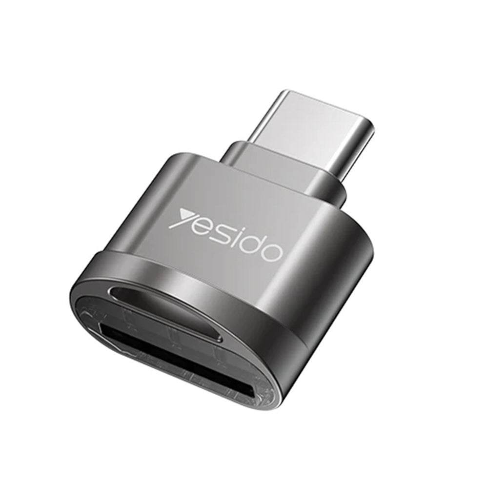 Lector de tarjetas USB-C Yesido GS19, microSD, Gris