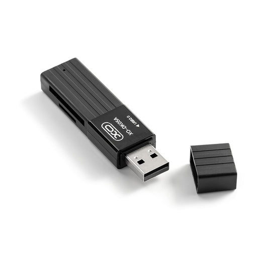 Lector de tarjetas USB XO Design DK05A, SD - microSD, Negro