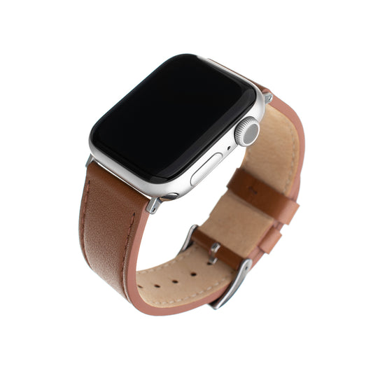 Correa Fixed Leather para Apple Watch 49mm / 46mm / 45mm / 44mm / 42mm Series, Marrón