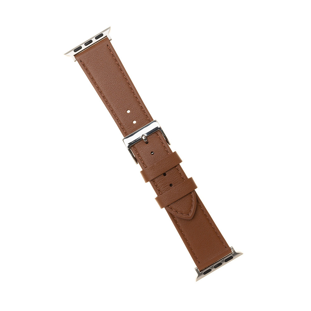 Correa Fixed Leather para Apple Watch 49mm / 46mm / 45mm / 44mm / 42mm Series, Marrón